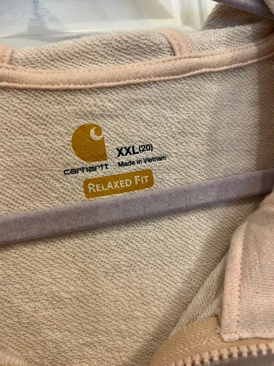 Carhartt Blush Pink Zip-Up Hooded Sweatshirt. New with tags. - Picture 6 of 8